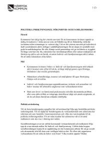 1 (2) POLITISKA INRIKTNINGSMÅL FÖR INDIVID