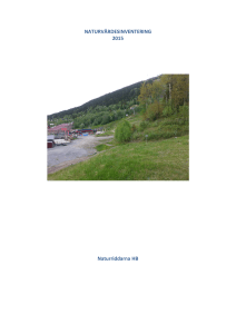 NATURVÄRDESINVENTERING 2015 Naturriddarna HB