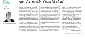 Även Carl von Linné hade fel ibland