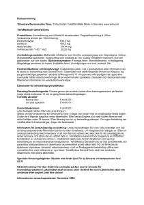 Bruksanvisning Tillverkare/farmaceutisk firma: Tetra GmbH D