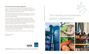 Den svenska konsumtionens globala