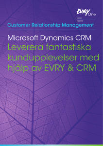 Produktblad Dynamics CRM