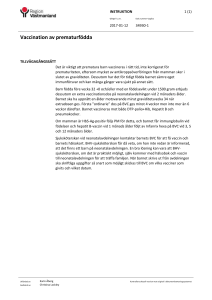 Vaccination av prematurfödda
