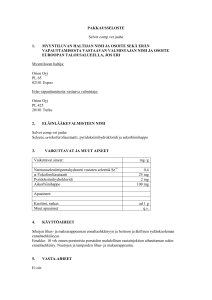 PAKKAUSSELOSTE Selvet comp vet jauhe 1. MYYNTILUVAN