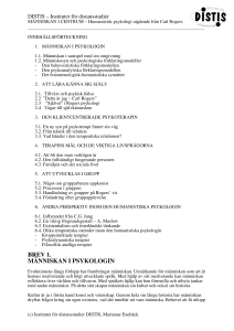 brev 1. människan i psykologin