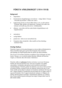 FÖRSTA VÄRLDSKRIGET (1914