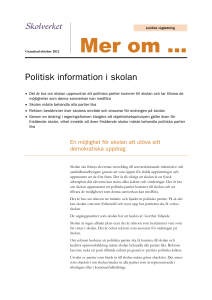Politisk information i skolan