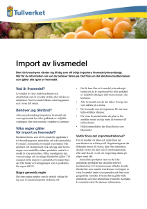 Import av livsmedel