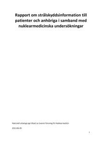 Strålskyddsinformation till patienter och anhöriga
