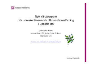 Nytt Vårdprogram för urininkontinens och blåsfunktionsstörning i