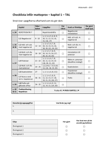 Checklista Kapitel 1. TAL