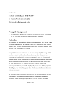 201516S10015 Nödvändiga steg för att