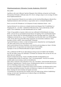 Högtidssammankomst i Börssalen, Svenska Akademien, 2016-03-05