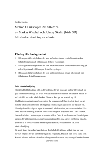 201516SD89 Minskad användning av nikotin