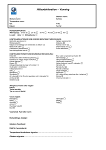 Hälsodeklaration – Vaxning