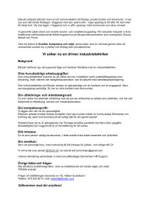 Vi söker nu en driven industrielektriker