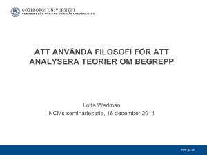 Begrepp som abstrakta objekt - NCM