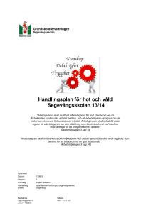 Handlingsplan för hot och våld 2013/2014