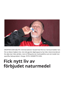 Fick nytt liv av förbjudet naturmedel