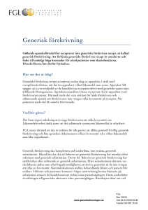 Generisk förskrivning