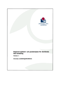 Regional epidemi - Region Jämtland Härjedalen