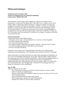 Minnesanteckningar
