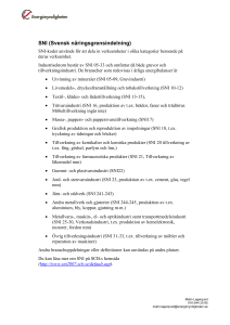 SNI - Energimyndigheten