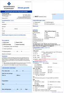 Hematologisk genetisk diagnostik VUXNA