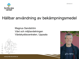 Hållbar användning av bekämpningsmedel
