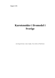 Karotenoider i livsmedel i Sverige