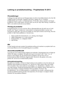 Projektarbete/Inlämningsuppgift