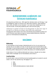 All verksamhet på Allmän kurs - BAS utgår från
