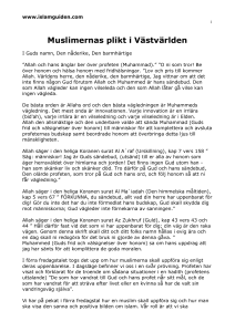 Muslimernas plikt i Västvärlden