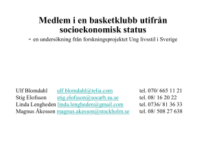 Medlem i en baksetklubb utifrån socioekonomisk grupp