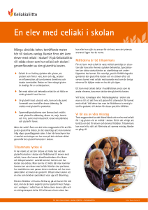 En elev med celiaki i skolan