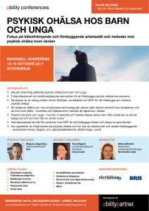 PSYKISK OHÄLSA HOS BARN OCH UNGA