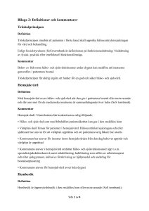 Bilaga 2: Definitioner och kommentarer