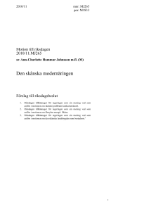 M - Riksdagens öppna data