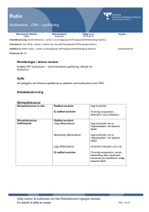 Hudtumörer, ÖNH - uppföljning