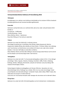 Verksamhetsberättelse 2016