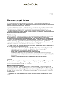 Marknadsprojektledare