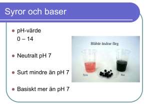 Syror och baser - Benny Jansson MaNO