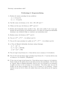 “Strövt˚ag i matematikens värld” Problemlapp 6