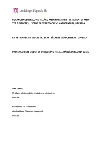 behandlingsutfall vid tillägg med inkretiner till patienter med typ 2