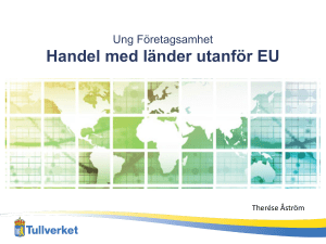 Ung Företagsamhet Handel med länder utanför EU