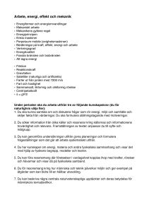 Arbete, energi, effekt och mekanik
