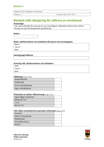 Delegering av läkemedel - Bilaga 4 Blankett inför
