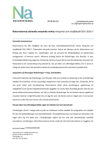 Naturvetarnas yttrande avseende remiss Integritet och straffskydd