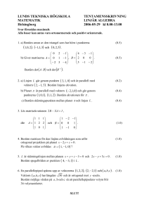 tentamen i matematik - Lunds Tekniska Högskola