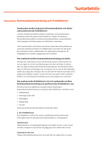Samband mellan kommunikationsträning och friskfaktorer